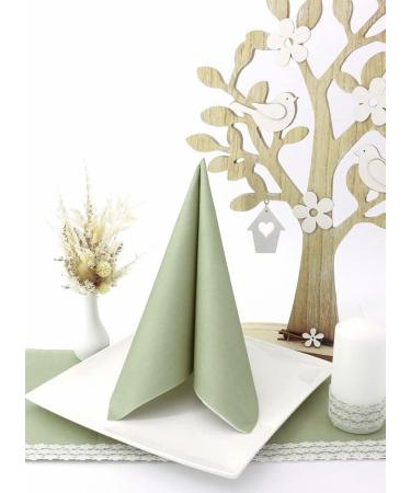 Buy 50 APARTina Fabric-Like Airlaid Napkins - Phalaris Natural Green 40x40 cm | Premium Eco-friendly Tableware for Elegant Dining - Buy Online on GoSupps.com