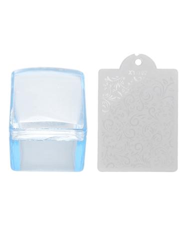 Clear Jelly Nails Stamper Nail Art Stamper Flower Pattern for DIY Nail Decor for Easy French Manicure