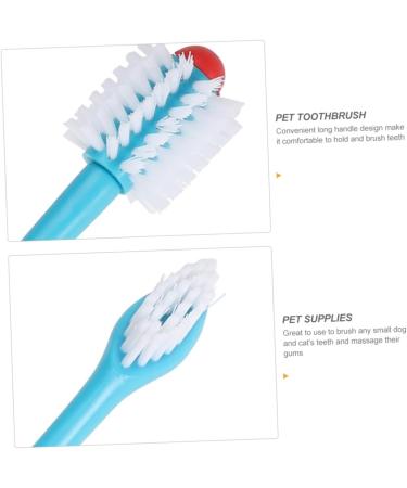 Angoily 2pcs Convenient Double-headed Bristles Pet Double-head Brush for Small Cleaning Soft-bristles Tooth - Buy Online on GoSupps.com