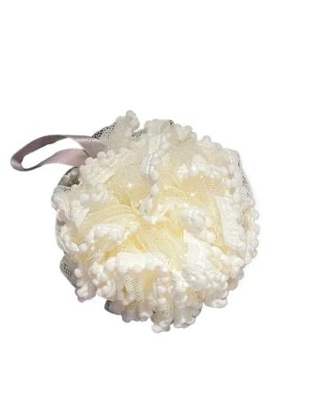Bath Sponges for Adults Bath Sponge Mesh Pouf Bath Sponge Foam Loofah Sponge (Size : White)