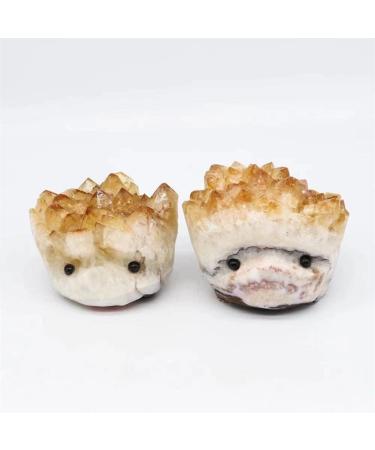 1pc Spiritual Natural Big Sized Citrine Specimen Hedgehog 60mm-70mm Beautiful Natural Crystal Stone ERTEYIN - Buy Online on GoSupps.com