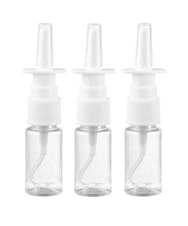 3pcs Nasal Spray Bottle Mist Spray Bottle Clear Empty Rhinitis Care Sprayer Direct Spray Container for Saline Essential Oils - 10ml