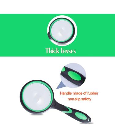 10x Magnifying Glass for Seniors & Children - Non-Slip Rubber Gear for Easy Reading & Hobby Observation - Perfect for Small Print Inspection - Buy Online on GoSupps.com