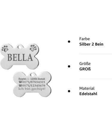 Personalized Bone-Shaped Pendants for Medium to Large Dogs & Cats - Custom Paw Engraving | Ibera Gifts - Buy Online on GoSupps.com