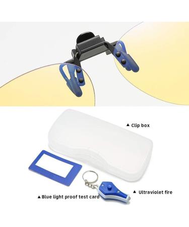 Shop Clip-On Blue Light Blocking Glasses for Tired Eyes | Anti-Reflective & Comfortable Fashion Accessory - Buy Online on GoSupps.com