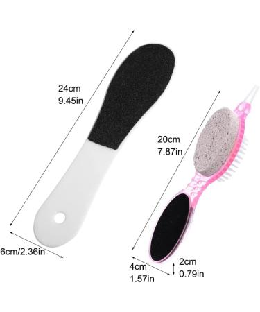 Natural Pumice Stones for Feet 4 in 1 Foot File with Pumice Stone Sandpaper File Premium Exfoliator & Foot File Foot File Callus Remover Foot Cracked Heels Dead Skin Hard Skin(Black+White) - Buy Online on GoSupps.com