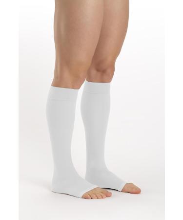 Relaxsan Antembolism M1350A Compression Knee Socks for Men & Women - Thrombosis Socks 25-32 mmHg - Unisex Class 2 White (1 Pair Size S) - Buy Online on GoSupps.com