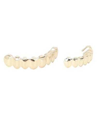 Golden Hip Hop Teeth Set | Alloy Fake Teeth for Halloween & Cosplay | International Shipping - Buy Online on GoSupps.com