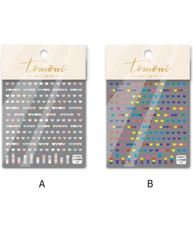 Mini Embossed DIY Colorful Love Heart Valentine's Day Nail Stickers Nail Decals(A) - Buy Online on GoSupps.com