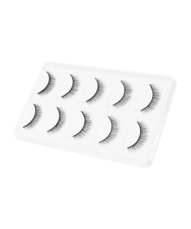 minkissy 5 Pairs Short False Eyelashes Lashes Eyelashes Extension 3d Synthetic Eyelashes Fluffy Volume Lashes Stage Eyelash Fake Lashes Thick Eyelash Black Artificial Fiber Extend Slim