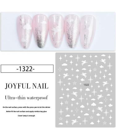 PC Hot Self-adhesive Back Glue Nail Supplies DIY Salon Nails Sticker for Summer Star Cloud Nail Sticker Nail Art Decorations Nail Art Sticker(1322) Style1322 - Buy Online on GoSupps.com