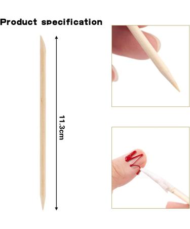 SHIYUAN 200 Hundred Orange Wooden Sticks Smooth Sticks Without Barbs A Nail Cuticle Stick With Different Functions At Both Ends Cuticle Pusher for Manicure Pedicure - Buy Online on GoSupps.com