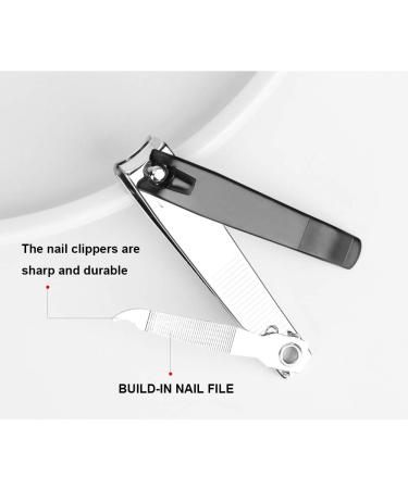 Iceyli Large Nail Clippers Set - Premium Stainless Steel Fingernail & Toenail Clippers - 2 Pcs - Buy Online on GoSupps.com