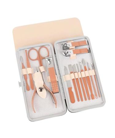 ZSLBMD Rose Gold 7-Piece Nail Tools Set Full Manicure Nail Clippers Nail Clippers Multi-Purpose Nail Clippers Set 11*7cm Roze