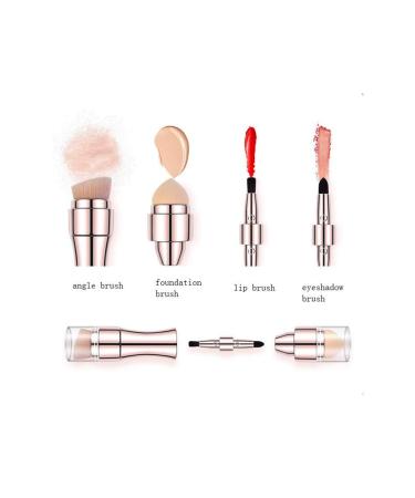 Bling Toman 4 in 1 Makeup Brush Set - Rose Gold Mini Travel Brushes - Buy Online on GoSupps.com
