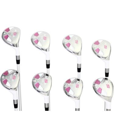 Majek White Pearl Petite Senior Ladies Golf Hybrids Irons Set - New Senior Petite Women's True Hybrid Ultra Light Weight Forgiving Package (4-PW, SW) - Lady Flex Utility Clubs - Buy Online on GoSupps.com