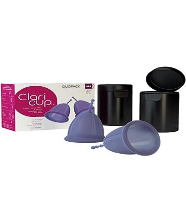 Duopack 2 pieces Claricup menstrual cup antimicrobial size 3 Claripharm