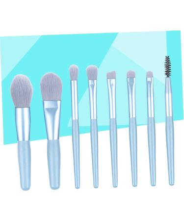 BELLIFFY 8pcs Powder Brush Eyeshadow Makeup Cosmetic Face Brushes Makeup Face Brushes Facial Kit Blue Wooden - Buy Online on GoSupps.com