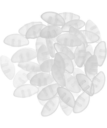 25 Pairs of Transparent Oval Silicone Nose Pads for Pressing In - 15mm - Ideal for Glasses & Sunglasses - Buy Online on GoSupps.com