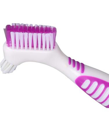 Portable Safe Denture Brush - Double Plastic False Teeth Cleaning Tool for Effective Oral Hygiene - Buy Online on GoSupps.com