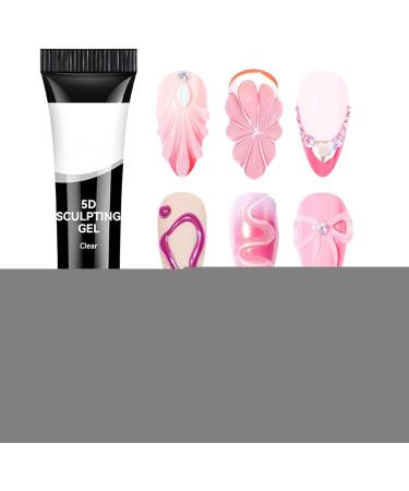  Niesel 5D Nail Sculpting Gel - 5D Clear Nail Modeling and Sculpting Gel - Clear Manicure Supplies for Beginners Women and Events - Buy Online on GoSupps.com