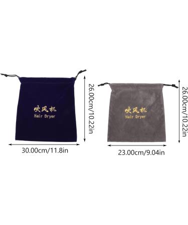 Beaupretty 2pcs Storage Bag Hair Dryer Organizer Bag Hairdryer Holder Drawstring Hotel Supplies Flocking Cloth - Buy Online on GoSupps.com