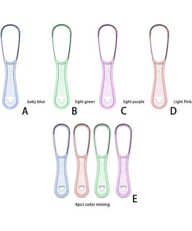 Auklopvzz Tongue Cleaner for Adults - Double-Sided Reusable Hygiene Brush for Fresh Breath - Unisex Plastic Scraper Tool in Light Green - Buy Online on GoSupps.com