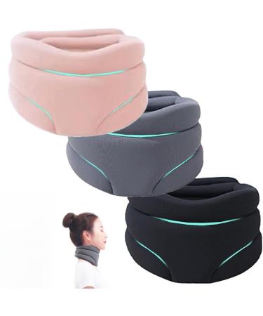 Neck Brace for Sleeping - Cervical Collar Relief Neck Pain and Neck Support Soft Foam Wraps Keep Vertebrae Stable for Relief of Cervical Spine Pressure for Women Men Pink yl-105023(Color:3 Pcs All)