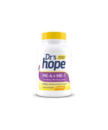 Dr s Hope Vitamin K2 MK4 500 mcg + MK 700 mcg 90 Capsules - 1 Capsule per Serving