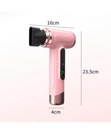 Handheld Cordless Hair Dryer w/Hot & Cold Wind USB Rechargeable Cordless Hair Dryer Portable Travel Blowdryer for Outdoor Indoor Pink - Buy Online on GoSupps.com
