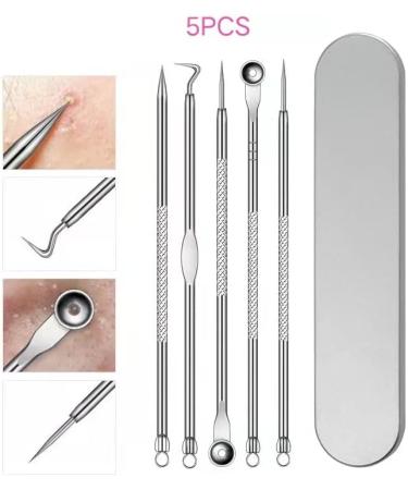 Danbao DANBAO Blackhead remover Acne acne extractor tool whitehead remover beautician supplies facial skin care tool The best acne removal kit-treatment of blemishes whiteheads clear nose skin (5PCS) 17.5*3.5*2 - Buy Online on GoSupps.com