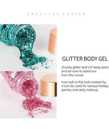 Chunky Glitter Gel - 9 Colors for Festival Party Makeup & Decoration - Buy Online on GoSupps.com