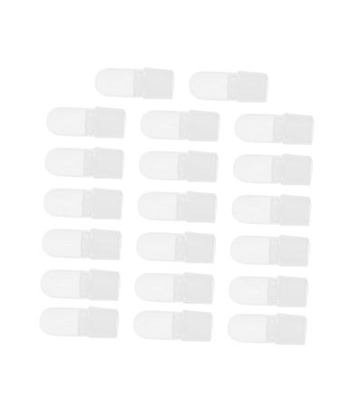 Housoutil 20pcs Nail Case Fingertip Nails Gel Nail Soak off Cap Peel Polish Nail Polish Varnish Tip Nail Monomer Dish Gelt Nail Gel Nail Varnish Protector Plastic Manicure Protective Case