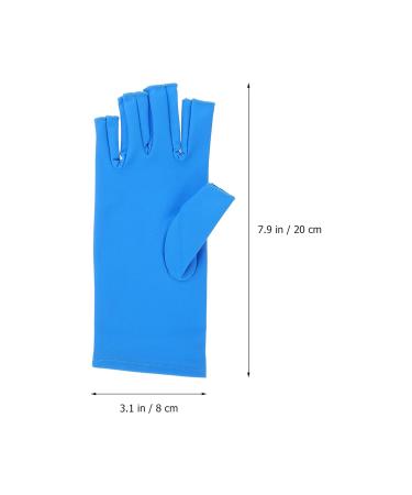 minkissy 1 Pair Nail Gloves Manicure Nail Art Mittens Uv Shield Gloves Hands Glove Down Mittens Gloves Skincare Gloves Nail Lamp Glove Dryer Elastic Hand Gloves Child Blue - Buy Online on GoSupps.com