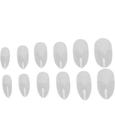Clear Nail Tips Transparent Multi Size Semi Frosted False Nails Tips Ultra Thin Breathable for Home DIY (11#) - Buy Online on GoSupps.com