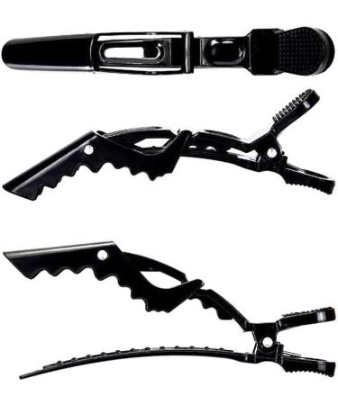 12pcs Sectioning Clips Plastic Hair Clamp Grips Kissral Professional Crocodile Clips Alligator Hair Clips for Women Nonslip Hairdressing Styling Clip for Thick and Thin Hair Black - Buy Online on GoSupps.com