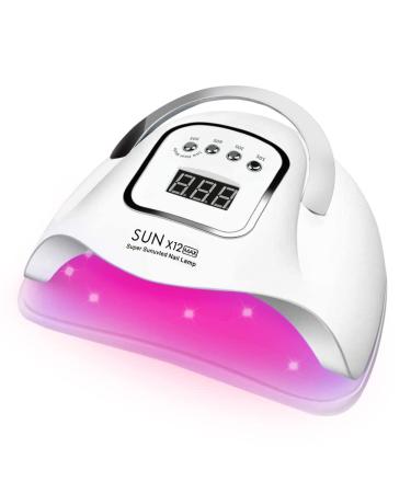 BEENLE Upgraded UV LED Nail Lamp 280W Fast Nail Dryer Nail Curing Light with 66 Led Beads Portable Handle Nail Dryer | 4 Timer Setting | Larger Space | Infrared Auto Sensor | Red Light