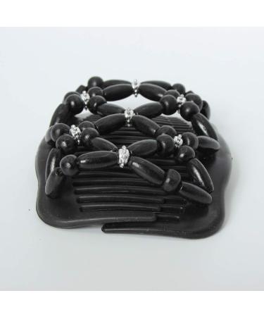 JUSTFOX Trend African Hairclip - Stylish Wooden Butterfly Hair Comb with Floral Design | International Shipping Available - Buy Online on GoSupps.com