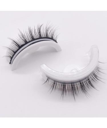 Self Adhesive Eyelashes Reusable Waterproof Fake Eyelashes Natural Realistic Fluffy Lashes 2Pair. - Buy Online on GoSupps.com