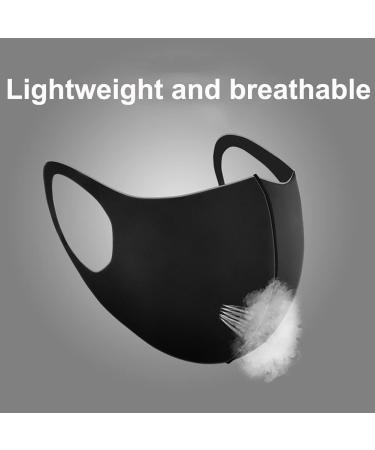 10 Pcs Black Fashion Face Mask Unisex Coverings - Reusable Washable Cotton Fabric - Buy Online on GoSupps.com