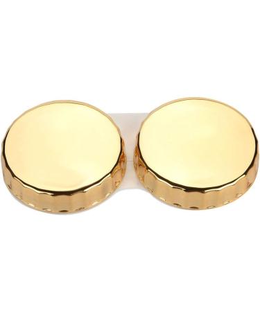 Mavis Laven Gold Contact Lens Case - Portable Pentagram Shape Box with Mirror 3 Colors Available - Perfect for Travel and Daily Use - Buy Online on GoSupps.com