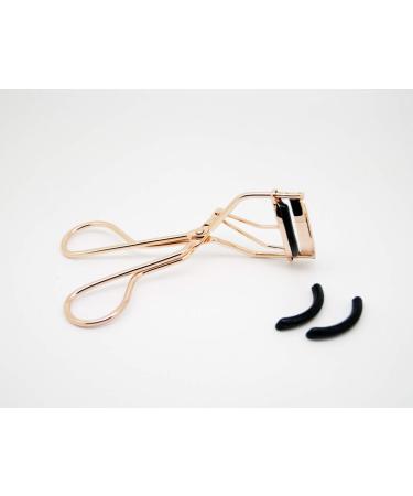 EMILYSTORES Professional Golden Metal Eyelash Curler with 2 Replacement Silicone Pads - Pain-Free Beauty Tool - Buy Online on GoSupps.com
