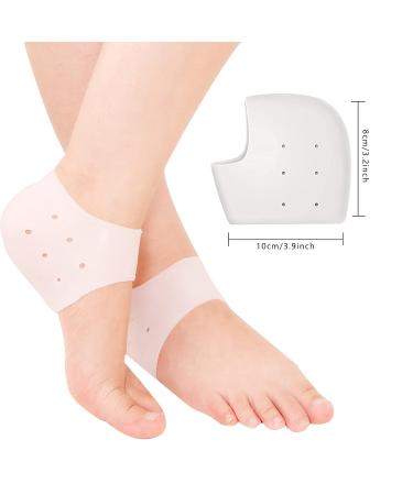 3 Pairs Heel Cushion Cups Gel Heel Protectors Silicone Heel Sleeves Ankle Protectors Gel Heel Pads Ankle Sleeve Breathable Heel Cushion Pads Heel Air Support for Blisters Shoes Boots Cracked Plantar - Buy Online on GoSupps.com