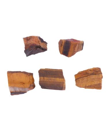 Veemoon 5pcs African Decor Gemstone Natural Stones Natural Tiger's Tiger Eye Stone South Africa Size 2 As Shown