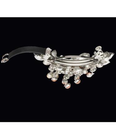 fdsmall Luxury Hair Barrettes Flower Tassel Design Spring Clip Rhinestone Hairpin Crystal Hair Clip Hair Accessories for Women Girls - Champagne - Buy Online on GoSupps.com