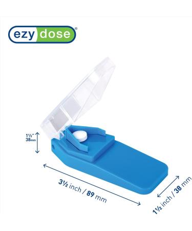 EZY DOSE Pill Cutter & Splitter Stainless Steel Blade - Travel Sized, 1 Count (Pack of 1) - Colors May Vary - Ideal for Cutting Pills, Vitamins, and Tablets (67015) - Buy Online on GoSupps.com