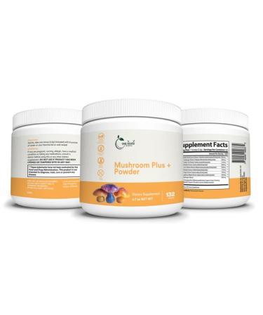 One Good Earth Mushroom Plus Powder 1000mg+ with Lionsmane Cordyceps Shiitake Chaga Turkey Tail & More with Vitamins B and D Selenium Copper & Potassium