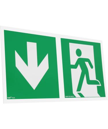 Notlok Safety Work Emergency Exit Sign - Illuminating PVC Plate | DIN EN ISO 7010 DIN67510 | 30x15 cm Escape Path Sign - International Shipping Available - Buy Online on GoSupps.com