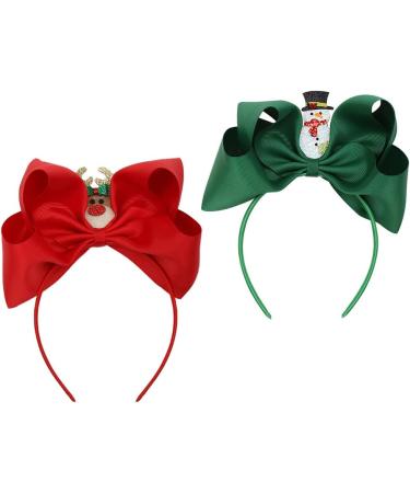 hgnxa Elk Hair Bands s Big Headband Snowman Headbands Christmas Party Decoration Supplies Holiday Hair Styling s Green - Buy Online on GoSupps.com