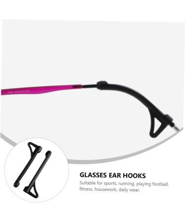 Housoutil Retainer 2 Sets Non-Slip Silicone Sleeves & Glasses Holders | Anti-Drop Accessories for Glasses | 5 Pairs Black 6x1.8cm - Buy Online on GoSupps.com